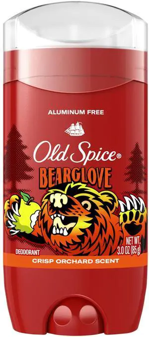 Old Spice Aluminum Free Deodorant for Men, 24/7 Odor Protection, 24/7 Freshness & Lasting Scent, Goes on Clear, Bearglove with Crisp Orchard Scent, 3.0 oz Old Spice Aluminum Free Deodorant for Men, 24/7 Odor Protection, 24/7 Freshness & Lasting Scent, Goes on Clear, Bearglove with Crisp Orchard Scent, 3.0 oz