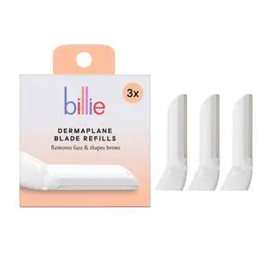 Billie - Dermaplane Refill Blades - Stainless Steel Blades with Safety Micro-guards - Nickel-free - Gently Exfoliates Skin - 3 count Billie - Dermaplane Refill Blades - Stainless Steel Blades with Safety Micro-guards - Nickel-free - Gently Exfoliates Skin - 3 count