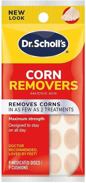 Dr. Scholl's Corn REMOVERS, 9 Ct // Removes Corns in as Few as 2 Treatments, Maximum Strength, Stays on All Day Dr. Scholl's Corn REMOVERS, 9 Ct // Removes Corns in as Few as 2 Treatments, Maximum Strength, Stays on All Day
