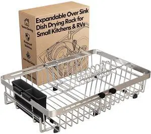 Dish Drying Rack Over The Sink with Utensil Holder Dish Drying Rack Over The Sink with Utensil Holder