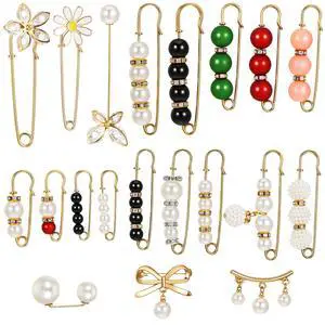 20 Pieces Crystal Pearl Brooch Safety Pins, Button Pin Pant Waist Tightener Pins for Clothes Sweater Shawl Collar Dress Cardigan Shirt Jeans Decoration Accessories for Women Girls (Decorative) 20 Pieces Crystal Pearl Brooch Safety Pins, Button Pin Pant Waist Tightener Pins for Clothes Sweater Shawl Collar Dress Cardigan Shirt Jeans Decoration Accessories for Women Girls (Decorative)