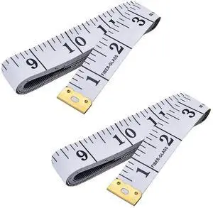 Twisha Soft Tape Measure Double Scale Body Sewing Flexible Ruler for Weight Loss Medical Body Measurement Sewing Tailor Craft Vinyl Ruler, Has Centimetre Scale on Reverse Side 60-inch (White) Twisha Soft Tape Measure Double Scale Body Sewing Flexible Ruler for Weight Loss Medical Body Measurement Sewing Tailor Craft Vinyl Ruler, Has Centimetre Scale on Reverse Side 60-inch (White)
