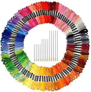 Paxcoo 124 Skeins Embroidery Floss Cross Stitch Thread with Needles Paxcoo 124 Skeins Embroidery Floss Cross Stitch Thread with Needles