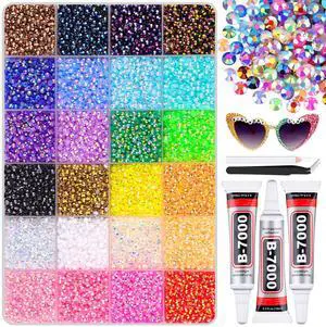 BELLEBOOST 35000PCS Jelly Bedazzler Kit with Rhinestones, 3mm Flatback Gems for Bedazzling, Multicolor Bedazzle Kit with B7000 Jewelry Glue and Gem Picker Tool for DIY Diamond Art Books Nail Art BELLEBOOST 35000PCS Jelly Bedazzler Kit with Rhinestones, 3mm Flatback Gems for Bedazzling, Multicolor Bedazzle Kit with B7000 Jewelry Glue and Gem Picker Tool for DIY Diamond Art Books Nail Art