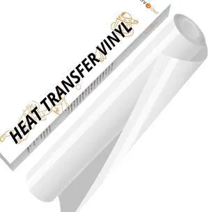 HTVRONT White HTV Vinyl Roll - 12" x 10ft White Iron on Vinyl for All Cutting Machines, Heat Transfer Vinyl Rolls for t Shirts - Easy to Cut & Weed for Heat Vinyl Design HTVRONT White HTV Vinyl Roll - 12" x 10ft White Iron on Vinyl for All Cutting Machines, Heat Transfer Vinyl Rolls for t Shirts - Easy to Cut & Weed for Heat Vinyl Design