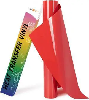 HTVRONT HTV Heat Transfer Vinyl - 12" x 8ft Red HTV Vinyl for Shirts, Red Iron on Vinyl for All Cutting Machine - Easy to Cut & Weed for Heat Transfer Design HTVRONT HTV Heat Transfer Vinyl - 12" x 8ft Red HTV Vinyl for Shirts, Red Iron on Vinyl for All Cutting Machine - Easy to Cut & Weed for Heat Transfer Design
