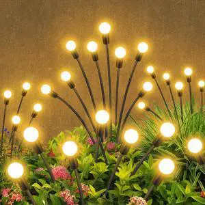 YShengMian Solar Garden Lights Outdoor Waterproof, 2 Pack 16 LED Swaying Light Firefly Light Outdoor Decor Lights for Garden Gifts for Pathway Party Christmas Decoration, Warm White YShengMian Solar Garden Lights Outdoor Waterproof, 2 Pack 16 LED Swaying Light Firefly Light Outdoor Decor Lights for Garden Gifts for Pathway Party Christmas Decoration, Warm White