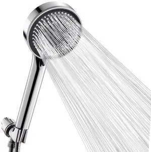 Handheld Shower Head, High Pressure Shower Head With 80" Hose And Adjustable Bracket, Anti-Clog Nozzles, 5 Spray Setting Showerhead, Chrome Handheld Shower Head, High Pressure Shower Head With 80" Hose And Adjustable Bracket, Anti-Clog Nozzles, 5 Spray Setting Showerhead, Chrome