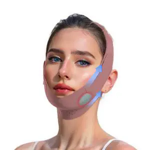 Abwehr Chin Strap for Sleeping, Adjustable Snore Support Band, Soft Breathable Jawline Wrap for Women, Double Chin Reducer, Bean Paste Red, Medium Abwehr Chin Strap for Sleeping, Adjustable Snore Support Band, Soft Breathable Jawline Wrap for Women, Double Chin Reducer, Bean Paste Red, Medium