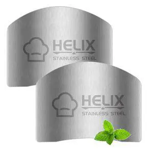SLXDEX 2 Pcs Finger Guard for Cutting aid, Kitchen Tool, Stainless Steel Knife Protector, Adjustable Hand Protect Fingers, Avoid Hurting, Slicing and Chopping, Silver SLXDEX 2 Pcs Finger Guard for Cutting aid, Kitchen Tool, Stainless Steel Knife Protector, Adjustable Hand Protect Fingers, Avoid Hurting, Slicing and Chopping, Silver