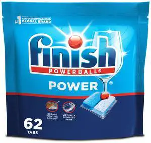 Finish Power Dishwasher Pods, No Pre-Rinse Dishwasher Detergent Soap For Deep Clean & Shine with Degreasing Power, Fresh Scent, 62 Count Finish Power Dishwasher Pods, No Pre-Rinse Dishwasher Detergent Soap For Deep Clean & Shine with Degreasing Power, Fresh Scent, 62 Count