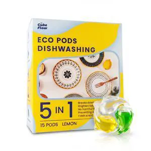 ECO Dishwasher Pods 15 Count, with Glycerin & Enzymes (Protease, Amylase),Dishwasher Detergent Liquid dish pod for Powerful Cleaning, No Pre-Rinse, Fights 24-Hour Dried On Food, Plant-Based (15PODS) ECO Dishwasher Pods 15 Count, with Glycerin & Enzymes (Protease, Amylase),Dishwasher Detergent Liquid dish pod for Powerful Cleaning, No Pre-Rinse, Fights 24-Hour Dried On Food, Plant-Based (15PODS)