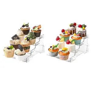 Buffet Risers, 4 Tier Display Risers,Food Risers for Buffet Table,Display Risers for Cake Shelves Retail (2pack) Buffet Risers, 4 Tier Display Risers,Food Risers for Buffet Table,Display Risers for Cake Shelves Retail (2pack)