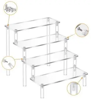 4 Tier Acrylic Display Riser, Clear Perfume Organizer Stand, Cupcake Stand Holder, Dessert Table Display Shelf, Skin Care Organizer for Decoration and Organizer 4 Tier Acrylic Display Riser, Clear Perfume Organizer Stand, Cupcake Stand Holder, Dessert Table Display Shelf, Skin Care Organizer for Decoration and Organizer