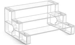 Perfume Stand and Cologne Organizer for men, 3 Tier Clear Acrylic Risers Display Stands,Cupcake Holder for Party, Shelf Risers for Figures, Decoration and Organization (3.5mm Thickened Panel) Perfume Stand and Cologne Organizer for men, 3 Tier Clear Acrylic Risers Display Stands,Cupcake Holder for Party, Shelf Risers for Figures, Decoration and Organization (3.5mm Thickened Panel)