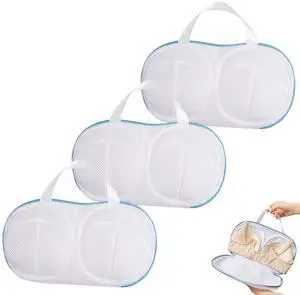 3 Pcs Bra Wash Bags for Laundry, Lingerie and Underwear, Mesh Delicates Bag for Washing Machine with Zipper, Protective Bra Laundry Bag for Women(SIZE:12.9x7.2 Inch) 3 Pcs Bra Wash Bags for Laundry, Lingerie and Underwear, Mesh Delicates Bag for Washing Machine with Zipper, Protective Bra Laundry Bag for Women(SIZE:12.9x7.2 Inch)