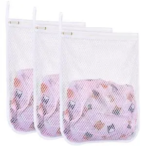 3 pcs Durable Honeycomb Mesh Laundry Bags for Delicates 3 Medium (12" x 15") 3 pcs Durable Honeycomb Mesh Laundry Bags for Delicates 3 Medium (12" x 15")