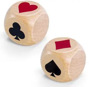 Trump Marker Dice Set 2PCS Wooden Euchre Cube 1.57'' Trump Marker Dice Set 2PCS Wooden Euchre Cube 1.57''