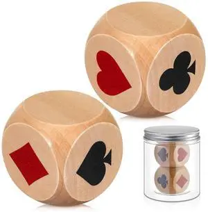 2 Pcs Wooden Marker Dice with Storage Box Big Size 1.57''(4cm) Ace Indicator Wooden Suit Dice Cube Clear Prints Euchre Cube Great Gift for Euchre Poker Cards Game (Brown,1.57'') 2 Pcs Wooden Marker Dice with Storage Box Big Size 1.57''(4cm) Ace Indicator Wooden Suit Dice Cube Clear Prints Euchre Cube Great Gift for Euchre Poker Cards Game (Brown,1.57'')
