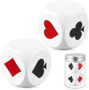 2 Pcs Wooden Marker Dice with Storage Box Big Size 1.57''(4cm) Ace Indicator Wooden Suit Dice Cube Clear Prints Euchre Cube Great Gift for Euchre Poker Cards Game (White,1.57'') 2 Pcs Wooden Marker Dice with Storage Box Big Size 1.57''(4cm) Ace Indicator Wooden Suit Dice Cube Clear Prints Euchre Cube Great Gift for Euchre Poker Cards Game (White,1.57'')
