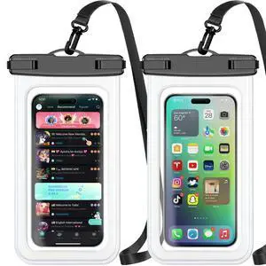 Waterproof Phone Pouch,2 Pack White Phone Waterproof Case,Cell Phone Dry Bag,Protection Level: IP68,Beach Cruise for Apple iPhone,Samsung,and More,Lanyard Included,(Fits Up to 8.3),White Waterproof Phone Pouch,2 Pack White Phone Waterproof Case,Cell Phone Dry Bag,Protection Level: IP68,Beach Cruise for Apple iPhone,Samsung,and More,Lanyard Included,(Fits Up to 8.3),White