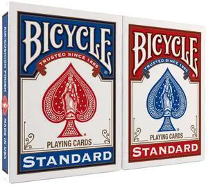 Standard Playing Cards, Standard Poker Size Deck of Cards, Red & Blue (2 Pack), Classic Cards for Poker, Blackjack, Family Game Night & Card Games, Fun for All Ages Standard Playing Cards, Standard Poker Size Deck of Cards, Red & Blue (2 Pack), Classic Cards for Poker, Blackjack, Family Game Night & Card Games, Fun for All Ages