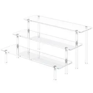 3 Tier Acrylic Display Risers, Large Perfume Organizer Stand, Clear Cupcake Stand Holder, Display Shelves for Figurines, Dessert Shelf for Party, Risers Display Stand for Decoration (1 Pack) 3 Tier Acrylic Display Risers, Large Perfume Organizer Stand, Clear Cupcake Stand Holder, Display Shelves for Figurines, Dessert Shelf for Party, Risers Display Stand for Decoration (1 Pack)