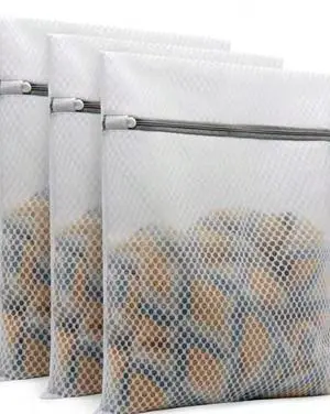 Honeycomb Mesh Laundry Bags for Delicates, 3 Pack 12 x 16 Inch Medium Wash Bags with Zipper for Lingerie, Socks, and Clothing Care Honeycomb Mesh Laundry Bags for Delicates, 3 Pack 12 x 16 Inch Medium Wash Bags with Zipper for Lingerie, Socks, and Clothing Care