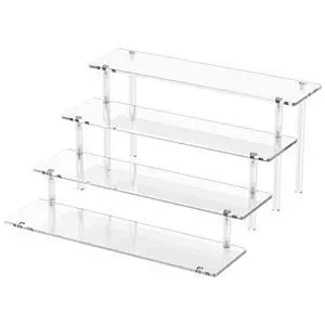 4 Tier Acrylic Display Risers, Clear Perfume Organizer Stand, Large Cupcake Stand Holder, Dessert Display for Party, Display Shelf for Figure and Collection, Riser Stand for Decoration and Organizer 4 Tier Acrylic Display Risers, Clear Perfume Organizer Stand, Large Cupcake Stand Holder, Dessert Display for Party, Display Shelf for Figure and Collection, Riser Stand for Decoration and Organizer