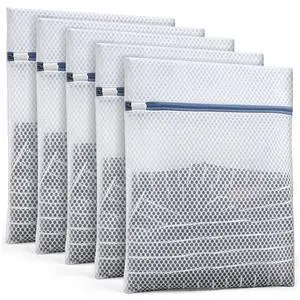 Heavy-Duty Honeycomb Mesh Laundry Bags 5-Pack (16x20 Inch) | Delicates Protector for Lingerie & Baby Clothes Heavy-Duty Honeycomb Mesh Laundry Bags 5-Pack (16x20 Inch) | Delicates Protector for Lingerie & Baby Clothes