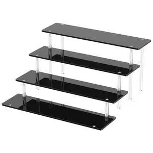 4 Tier Acrylic Display Risers, Black Perfume Organizer Stand, Large Cupcake Stand Holder, Dessert Display for Party, Display Shelf for Figure and Collection, Riser Stand for Decoration and Organizer 4 Tier Acrylic Display Risers, Black Perfume Organizer Stand, Large Cupcake Stand Holder, Dessert Display for Party, Display Shelf for Figure and Collection, Riser Stand for Decoration and Organizer