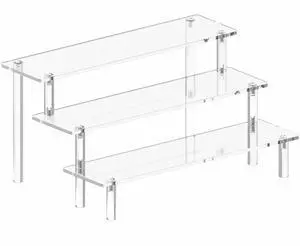 Acrylic Display Stand Risers, 3 Tier Perfume Stand Organizer, Clear Cupcake Stand Holder, Large Shelf Risers for Figures, Display Shelf for Collectibles, Dessert Shelves for Decoration and Organizer Acrylic Display Stand Risers, 3 Tier Perfume Stand Organizer, Clear Cupcake Stand Holder, Large Shelf Risers for Figures, Display Shelf for Collectibles, Dessert Shelves for Decoration and Organizer