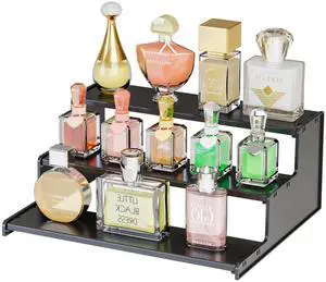 Cologne Stand for Men,3 Tier Black Perfume Tray for Cologne,Acrylic Display Risers for Collection,Fragrance,Cupcake,Figure Display Shelf,Perfume Stand Organizer,Product Fragrance Display Stand Cologne Stand for Men,3 Tier Black Perfume Tray for Cologne,Acrylic Display Risers for Collection,Fragrance,Cupcake,Figure Display Shelf,Perfume Stand Organizer,Product Fragrance Display Stand