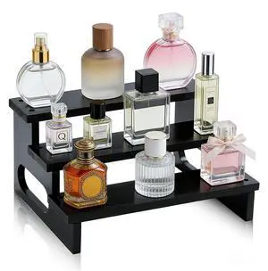 Wooden Cologne Organizer for Men, 3-Tier Solid Wood Perfume Display Stand with Carry Handles, Tiered Countertop Organizer for Cologne, Fragrance, Skincare, Candles & Spices, Black Wooden Cologne Organizer for Men, 3-Tier Solid Wood Perfume Display Stand with Carry Handles, Tiered Countertop Organizer for Cologne, Fragrance, Skincare, Candles & Spices, Black