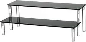 2 Tier Black Acrylic Display Riser Cupcake Stand Display Shelf for Decoration, Makeup 2 Tier Black Acrylic Display Riser Cupcake Stand Display Shelf for Decoration, Makeup