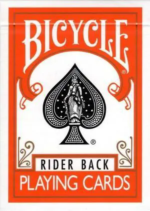 Orange Rider Back Playing Cards Poker Size Deck USPCC Orange Rider Back Playing Cards Poker Size Deck USPCC