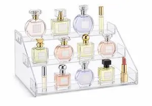 Perfume Organizer 3-Tier Clear Acrylic Display Stand for Vanity, Compact Makeup & Fragrance Storage, Space-Saving Countertop Shelf (10 Inch) Perfume Organizer 3-Tier Clear Acrylic Display Stand for Vanity, Compact Makeup & Fragrance Storage, Space-Saving Countertop Shelf (10 Inch)