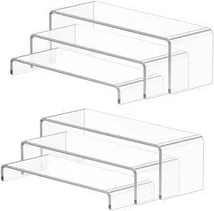 6 Pcs Large Acrylic Display Risers (7" L~8" L), Sturdy Rectangular Dessert Stands, Perfume Shelf Organizer, Clear Riser Stands, Display Shelves for Cupcake, Perfume, Figure, Collection, Decoration. 6 Pcs Large Acrylic Display Risers (7" L~8" L), Sturdy Rectangular Dessert Stands, Perfume Shelf Organizer, Clear Riser Stands, Display Shelves for Cupcake, Perfume, Figure, Collection, Decoration.