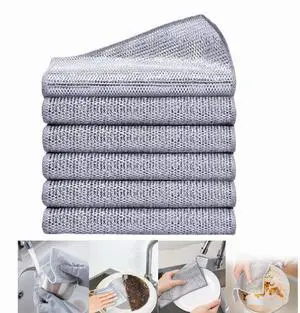 2024 New Multipurpose Wire Miracle Cleaning Cloths, 6 Pack Wire Dishwashing Rags for Non-Stick Cookware, Kitchen, Sinks, Scrubs & Cleans for Dishes, Durable & Reuseable Cleaning Cloths (6 Silver) 2024 New Multipurpose Wire Miracle Cleaning Cloths, 6 Pack Wire Dishwashing Rags for Non-Stick Cookware, Kitchen, Sinks, Scrubs & Cleans for Dishes, Durable & Reuseable Cleaning Cloths (6 Silver)