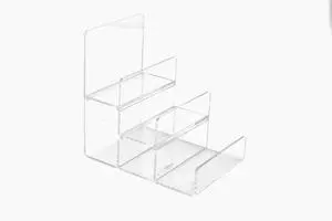 Acrylic Wallet Display Stand Holder Acrylic Jewelry Display Riser Shelf Showcase Fixtures (3-tier) Acrylic Wallet Display Stand Holder Acrylic Jewelry Display Riser Shelf Showcase Fixtures (3-tier)