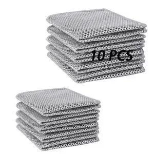 Wire Dishwashing Rag, 10 Pack Non Scratch Wire Dishcloth, Multipurpose Wire Washing Cloth for Wet and Dry, Scrubbing Wire Dishcloths for Kitchen Wire Dishwashing Rag, 10 Pack Non Scratch Wire Dishcloth, Multipurpose Wire Washing Cloth for Wet and Dry, Scrubbing Wire Dishcloths for Kitchen
