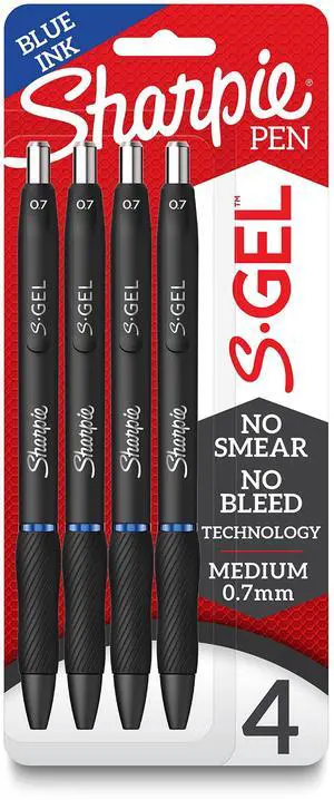 S-Gel Gel Pens Medium Point (0.7mm) Blue Ink Gel Pen 4 Count S-Gel Gel Pens Medium Point (0.7mm) Blue Ink Gel Pen 4 Count