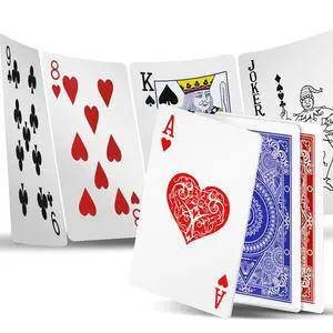 Playing Cards 2 Decks Waterproof Plastic Poker Cards for Texas Holdem Poker Go Fish and More Card Games Standard Index 2.5" x 3.5" Playing Cards 2 Decks Waterproof Plastic Poker Cards for Texas Holdem Poker Go Fish and More Card Games Standard Index 2.5" x 3.5"