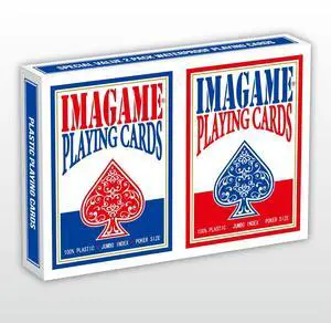 Plastic Playing Cards, Poker Size, Casino Quality, Jumbo Index, Waterproof & Washable, Perfect for Texas Holdem Poker, 1 Blue Deck & 1 Red Deck Plastic Playing Cards, Poker Size, Casino Quality, Jumbo Index, Waterproof & Washable, Perfect for Texas Holdem Poker, 1 Blue Deck & 1 Red Deck