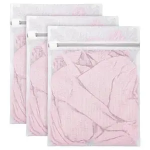 3 PCS Laundry Bags, Mesh Wash Bags for Delicates, 12x16 Inches White Durable Mesh Laundry Bag, Washing Machine Bag with Sturdy Zippers for Delicates Lingerie Bras Sweaters Clothes Travel 3 PCS Laundry Bags, Mesh Wash Bags for Delicates, 12x16 Inches White Durable Mesh Laundry Bag, Washing Machine Bag with Sturdy Zippers for Delicates Lingerie Bras Sweaters Clothes Travel