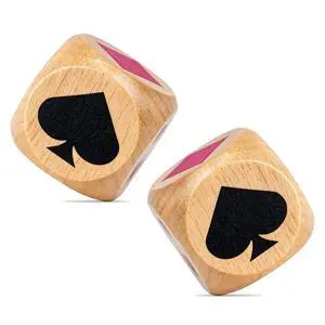 Wooden Euchre Trump Marker Dice Set - Large 1.57" (4cm) Clear Printed Euchre Cube, Trump Poker Game Kit, for Euchre Players & Card Game Lovers (Two Pieces) Wooden Euchre Trump Marker Dice Set - Large 1.57" (4cm) Clear Printed Euchre Cube, Trump Poker Game Kit, for Euchre Players & Card Game Lovers (Two Pieces)