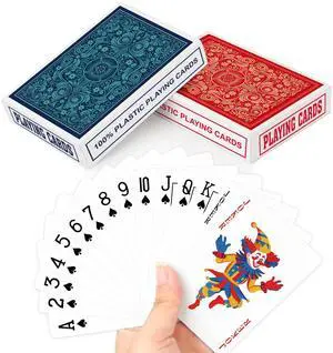 Plastic Playing Cards Waterproof Playing Cards 2 Pack,Decks of Poker Cards Set for Adults,Poker Size Regular Index,Suitable for Various Cards Games,Bridge,Pinochle,Cartas Plastic Playing Cards Waterproof Playing Cards 2 Pack,Decks of Poker Cards Set for Adults,Poker Size Regular Index,Suitable for Various Cards Games,Bridge,Pinochle,Cartas