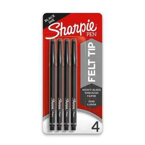 Felt Tip Medium Point Black Pens, Drawing & Writing Pens Ideal for School Supplies, Office Supplies and Teacher Supplies, Quick-Drying, No Bleed, 2 Pack Felt Tip Medium Point Black Pens, Drawing & Writing Pens Ideal for School Supplies, Office Supplies and Teacher Supplies, Quick-Drying, No Bleed, 2 Pack