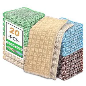 20 pcs Multipurpose Wire Dishwashing Rags, Upgraded 2-Layer Non-Scratch Metal Wire Dish Cloths for Wet/Dry Use, Reusable for Kitchen & Cookware, Sinks Utensils Stovetops, Multicolor, 7.87"x7.87" 20 pcs Multipurpose Wire Dishwashing Rags, Upgraded 2-Layer Non-Scratch Metal Wire Dish Cloths for Wet/Dry Use, Reusable for Kitchen & Cookware, Sinks Utensils Stovetops, Multicolor, 7.87"x7.87"