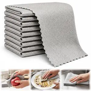 10Pcs Cloths, Wire Mesh Cleaning Cloth,Multipurpose Silver Mesh Dishcloth,Reusable Non Scratch Wire Dishcloth for Kitchen Dishes, Sinkss 10Pcs Cloths, Wire Mesh Cleaning Cloth,Multipurpose Silver Mesh Dishcloth,Reusable Non Scratch Wire Dishcloth for Kitchen Dishes, Sinkss